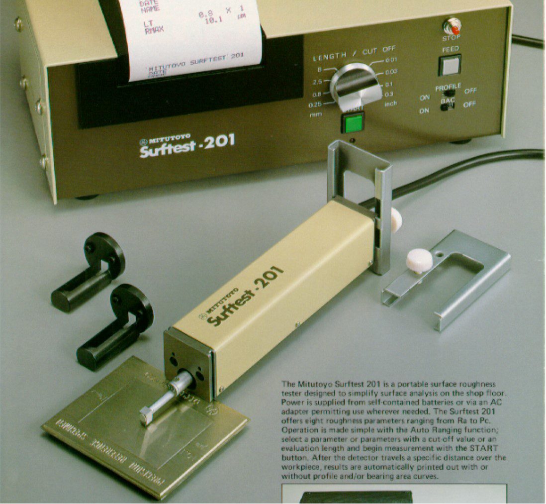 A profilometer is an instrument that measures the actual metal surface by dragging a stylus across the metal a predetermined length, measuring the distance between the peaks and valleys of the surface.